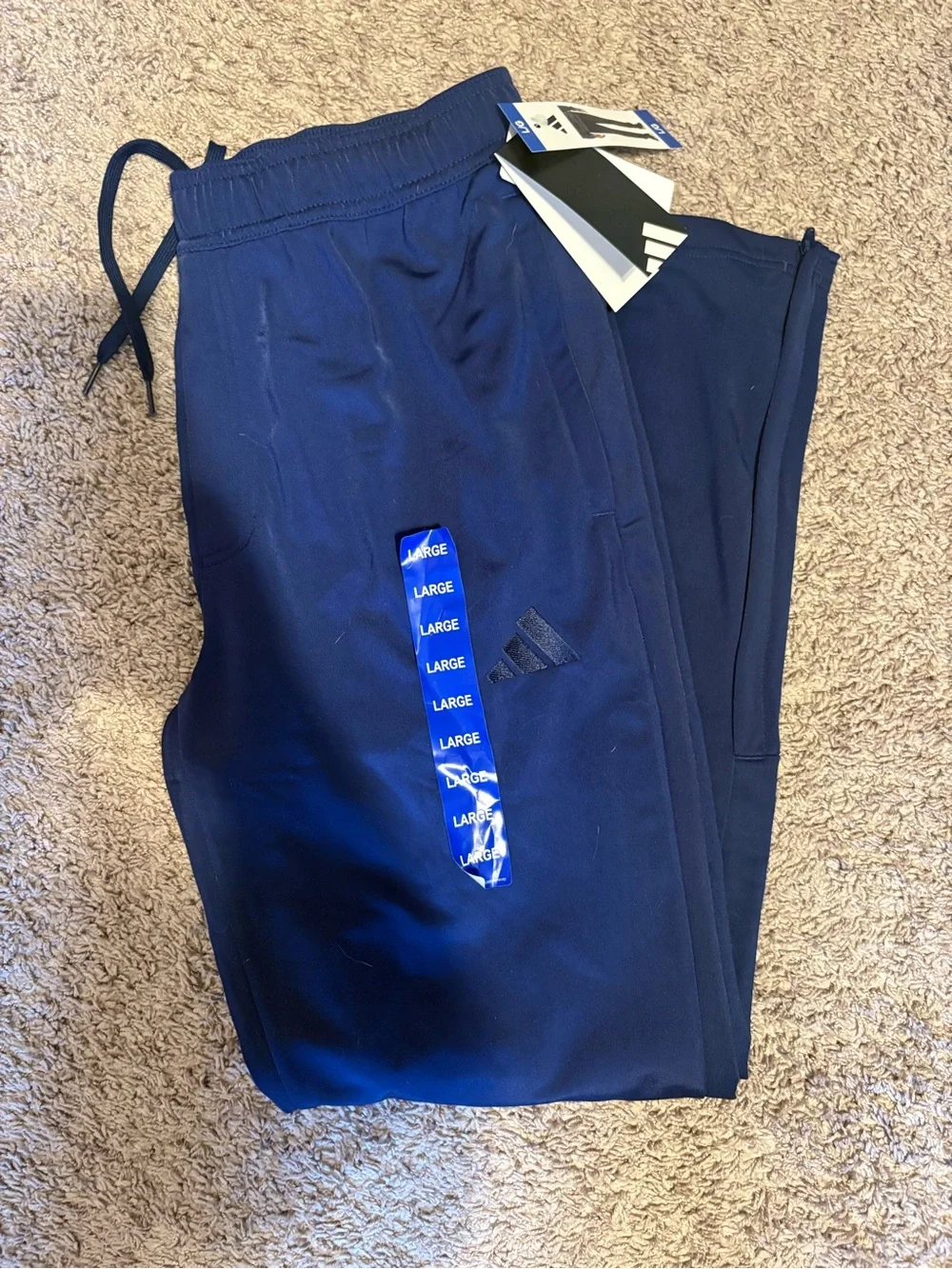 Adidas Navy Blue Athletic Set - pants and zip up - Picture 1 of 10